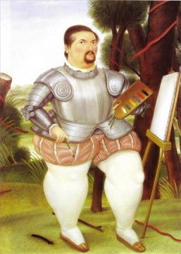 Fernando Botero Painting - Autorretrato como el conquistador español Fernando Botero